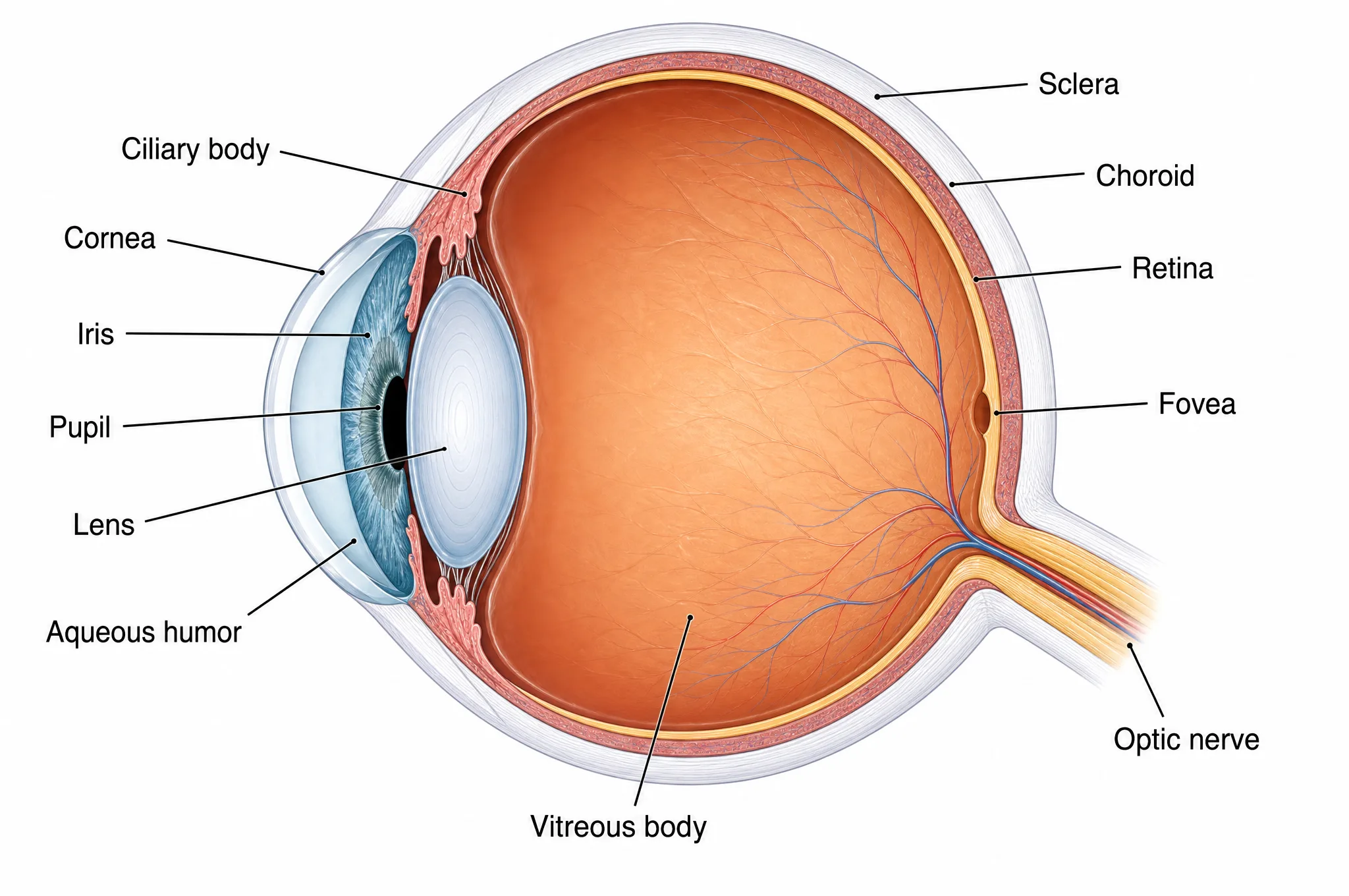 Human Eye Anatomy diagram